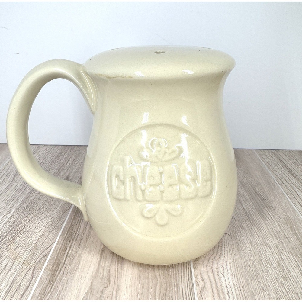 Vintage Ceramic Gravy Separator‎ Strainer Pitcher Kitchen Gadget Drip Catcher